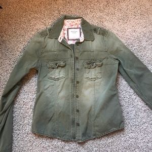 Button up green shirt